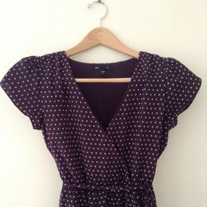 Purple Patterned Gap Dress- XS